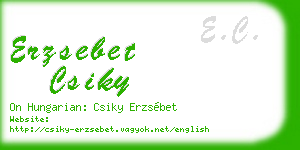 erzsebet csiky business card